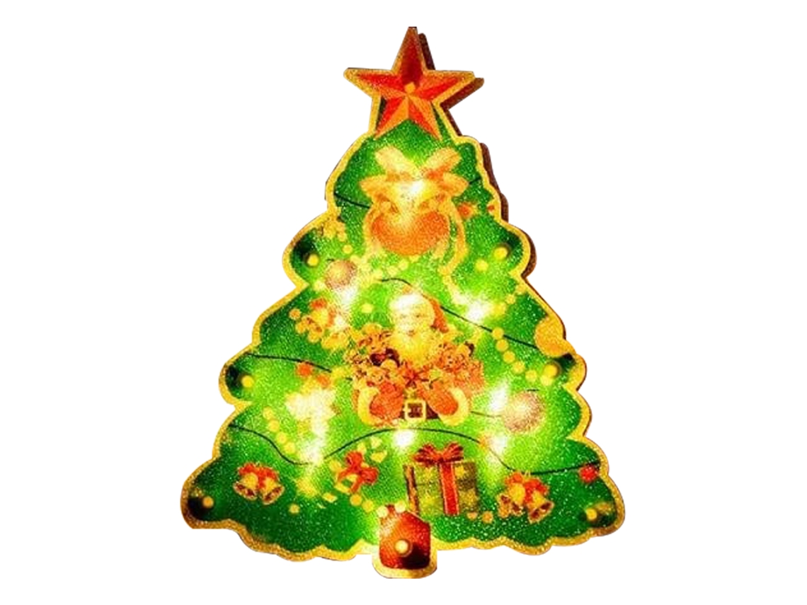 Árvore de Natal Pequena com Luz de Janela, Sem Pilhas LAXISCREED