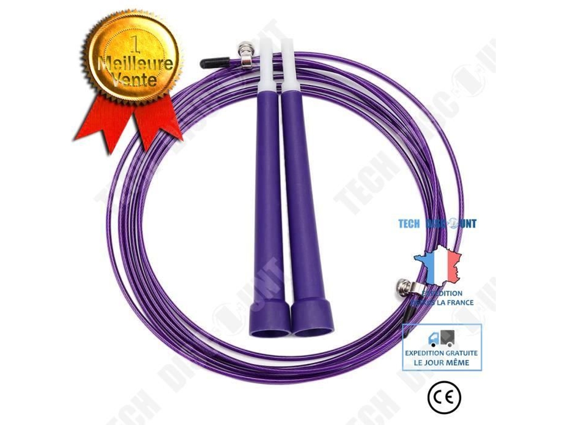 Corda De Pular Td® Treinamento De Força Ajustável Roxo Fitness Aquaforge