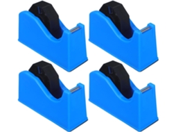 Dispensador de fita adesiva Doitool, base antiderrapante reforçada e mecanismo vertical portátil, plástico azul, pacote