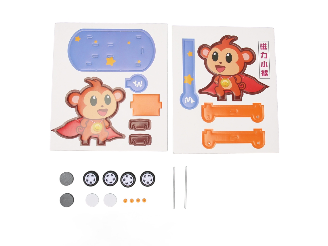 Primerox brinquedos de Quebra cabeça Macaco Diy com Ímãs Kit de Construção Educativo para Crianças
