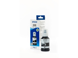 Frasco De Tinta Original Epson 008, Preto, 140ml, Para Impressoras Ecotank L6460, L6490, L15150, L15160 E M15140.