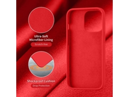 Capa iPhone 13 Pro HONXINM Ultrafina Vermelho
