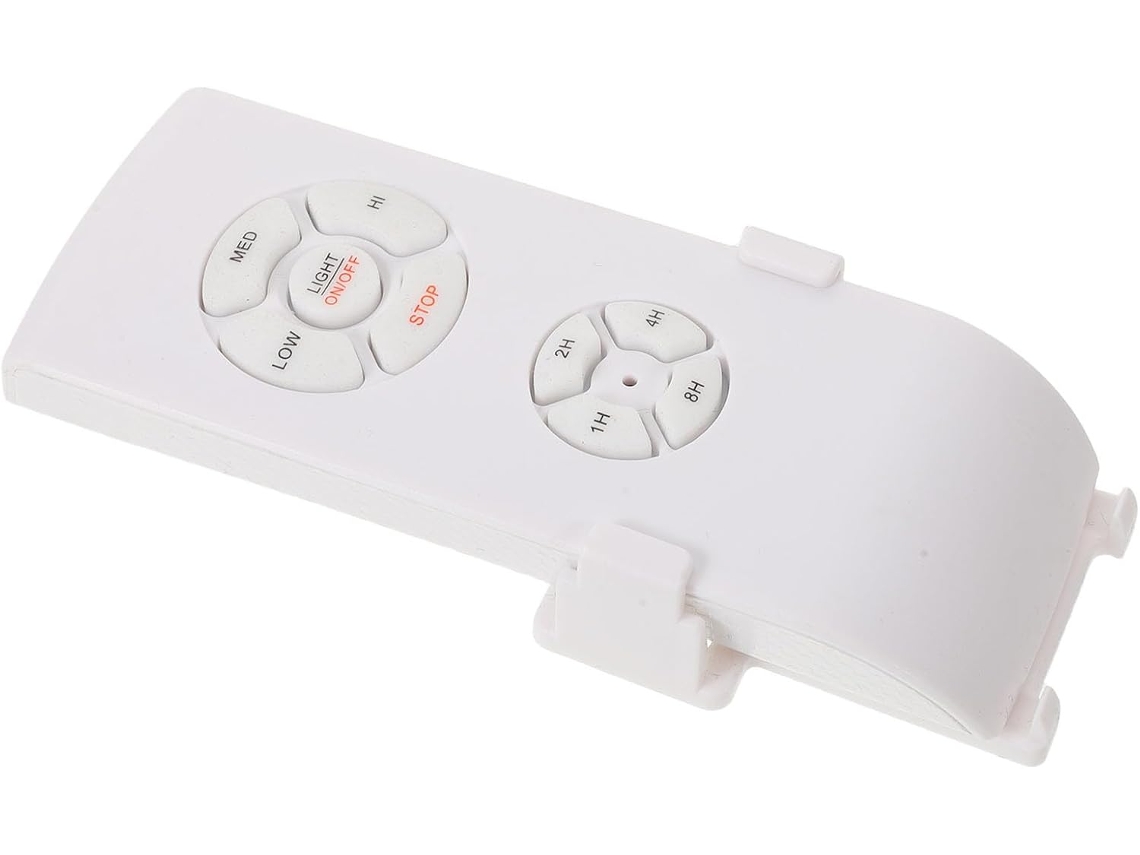 Controle Remoto Para Ventilador De Teto Com Luz, Feito De Plástico Branco.
