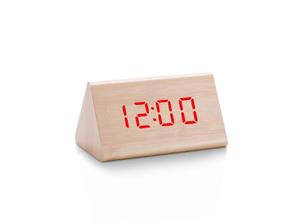 Digital Clock Led Wooden Alarm Clock Table Sound Control Electronic Clocks Desktop Usb/aaa Powered Desperadoes Home Table Decors-lightbrown Red