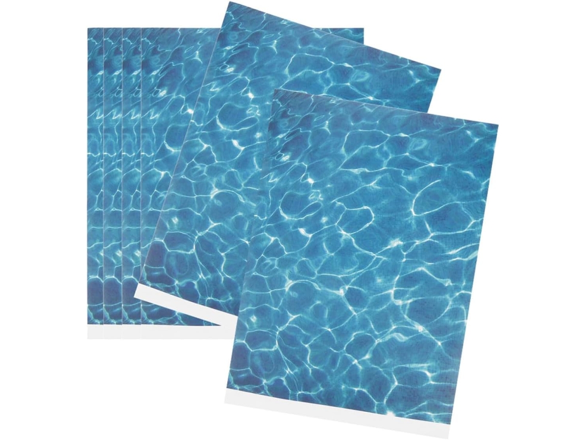 6 Folhas De Adesivos De Parede De Plástico Com Estampa Oceânica - Resistentes Ao Desgaste