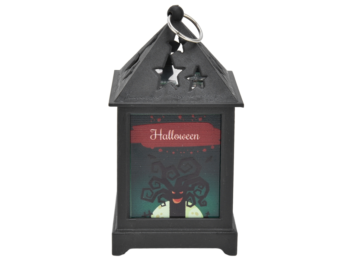 Lanterna de Halloween Led, portátil, com chama, decoração de festa | S/MARCA