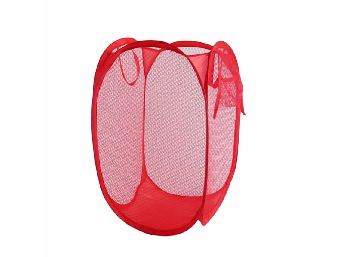 Cesto de Roupa Dobrável Pop Up, Vermelho BRILVIBERA