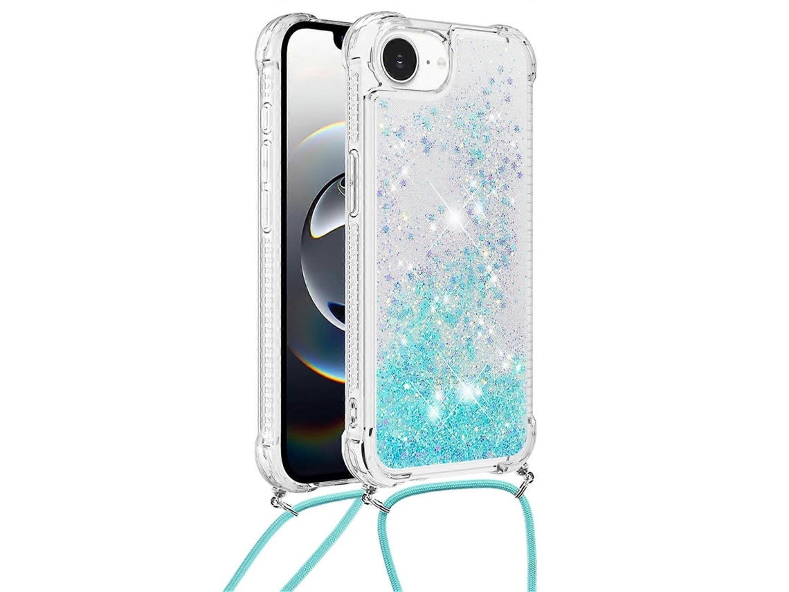 Capa De Tpu Compatível Com Iphone 16e Com Design De Areia Movediça E Cordão - Wellngs