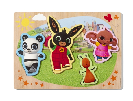 Puzzle Bing 19098 de Moldura 4 Peças Desenhos Animados
