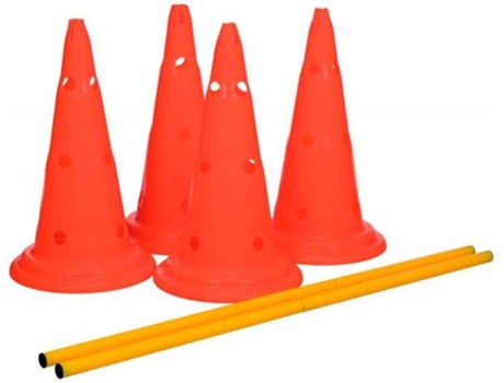Conjunto de Obstáculos para Cães TRIXIE  (30x50/100 cm - Laranja - 4 Cones)