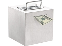 Cofrinho Forma Porquinho Adultos Cubo Aço Inoxidável 15 Cm Dinheiro Auxílio Orçamento Férias Casamento Metal Reutilizável