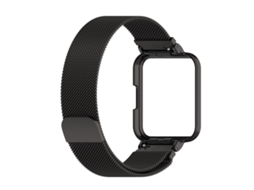 Xiaomi Redmi Watch 2 2 em 1 Milano Metal Watch Band com moldura de relógio (preto)