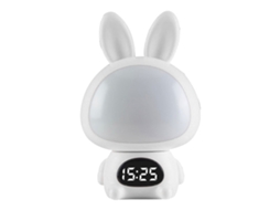 Luz Noturna Led com Controle Remoto Plugue Parede Coelho Estilo Monocromático para Quarto Infantil