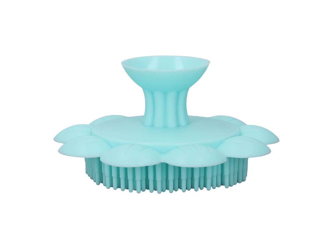 Primerox escova de Banho Silicone Bebê Macia Massagem Alivia Fadiga Exfoliante Forma Girassol Verde