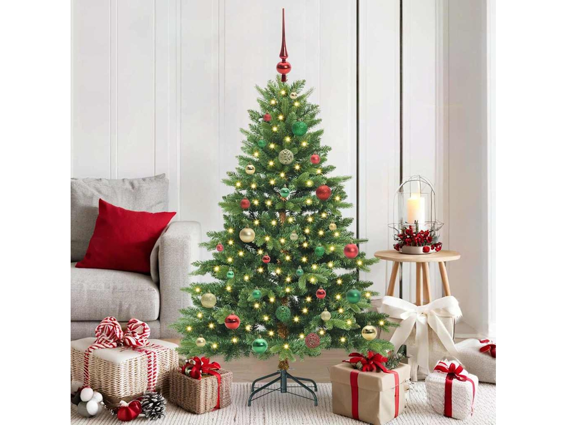 Vidaxl Árvore De Natal Artificial Com 150 Leds Verde 150 Cm Pe E Pvc