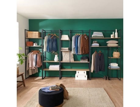 Conjunto de cabides de madeira e metal Ashton, pacote com 4, Mob In