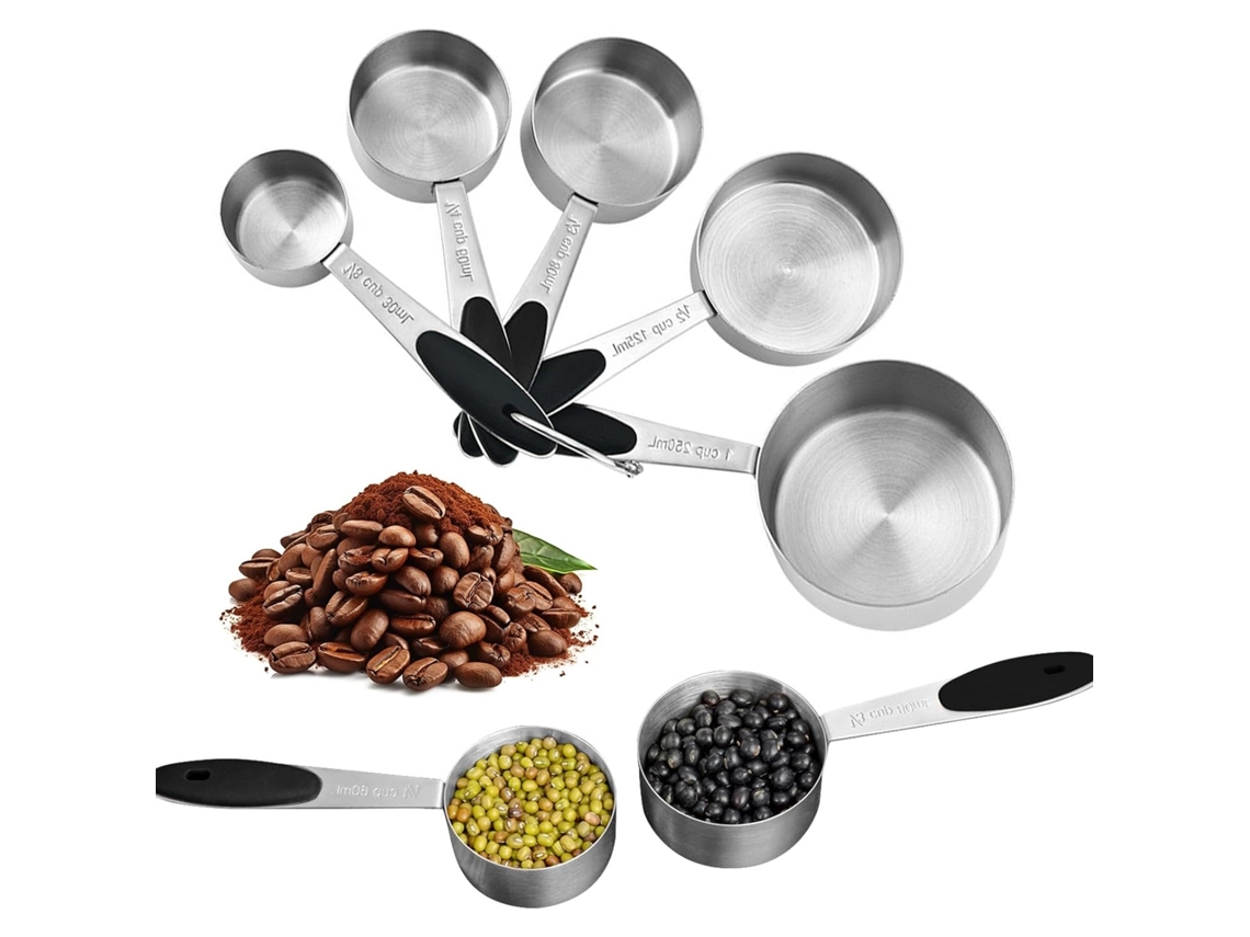 Kit De Medição Em Aço Inoxidável, Com Alça Magnética, Para Cozinha E Confeitaria, Design Colorido