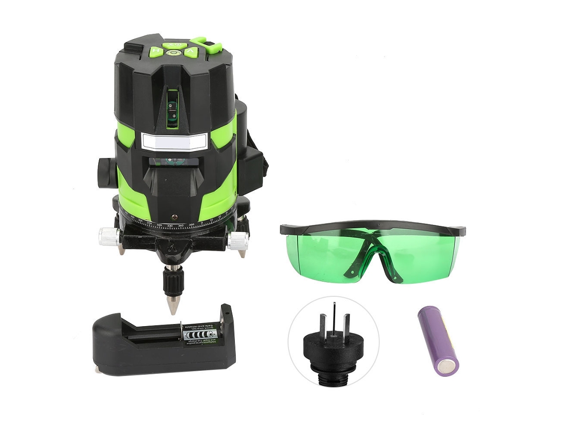 Nível Laser de Linha Cruzada Verde S/MARCA com alarme e proteção antiqueda