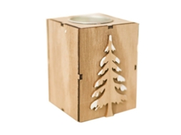 Suporte De Velinha De Madeira Para Natal E Casamento