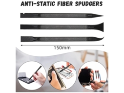 Conjunto De 18 Raspadores Plástico Antirriscos Com Textura Fibra Carbono, Multifuncionais, Em Formato De Caneta