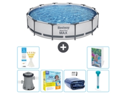 Piscina Bestway Steel Pro Max Redonda 366x76 Cm 5 peças S184 BESTWAY