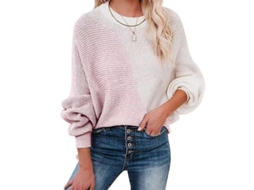 2026 jersey de Punto Con Bloques de Color Y Cuello Tortuga para Mujer