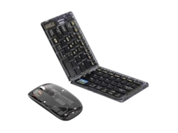 Teclado Bluetooth Sem Fio Dobrável e Transparente com Kit de Mouse, Teclado Dobrável para Viagem para Smartphone e Computador. TAISHENGDA
