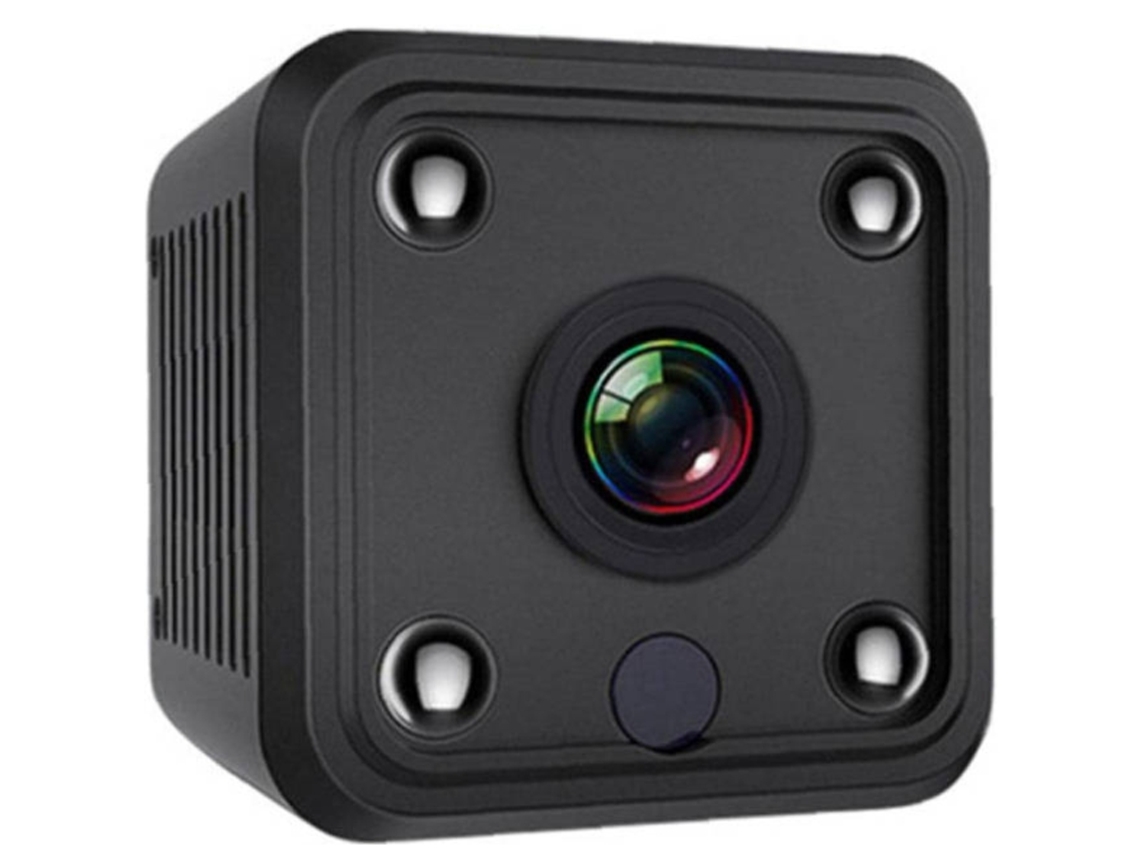 Minicâmera Bestvite com WiFi HD 1080p, áudio esportivo e visão noturna (preta)
