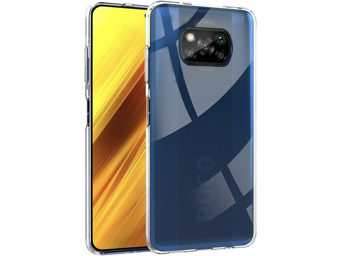 Capa Para Xiaomi Poco X3 (4g) Silicone Transparente Tpu Gel Case Gtrpesp Protetor De Tela De Vidro Temperado Movilearvayotoy