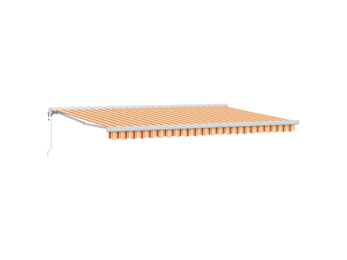 Conjunto 1 Toldo Retrátil Vidaxl Amarelo Poliéster (500 X 300 X 165 Cm)