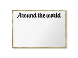 Magnetic Glass Board Around The World For The Hall Espelharte (100x70 Cm)