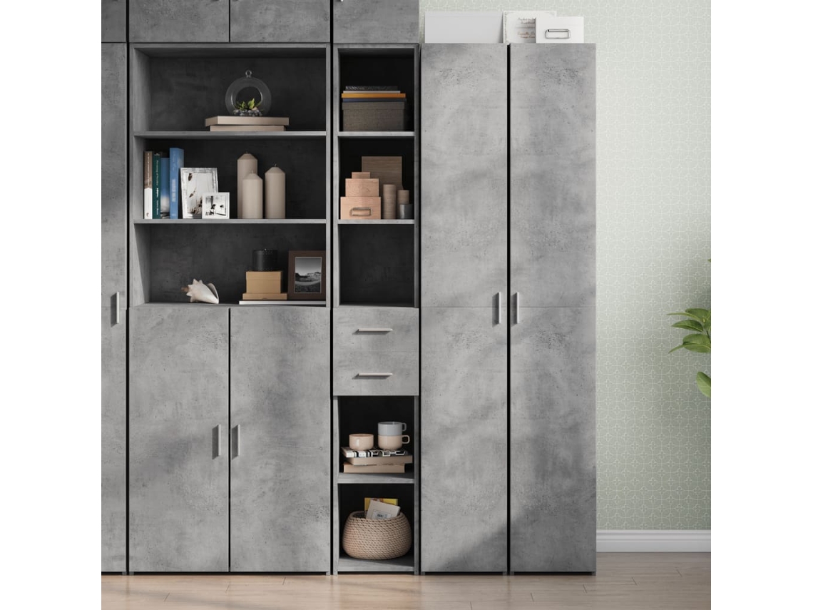 Mueble Alto 30x42,5x185 cm Derivados de Madera Gris Cemento