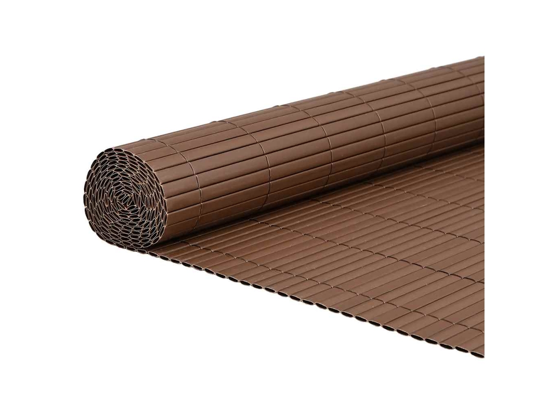 Cerca De Jardim Vidaxl Castanho Pvc (180x500 Cm)
