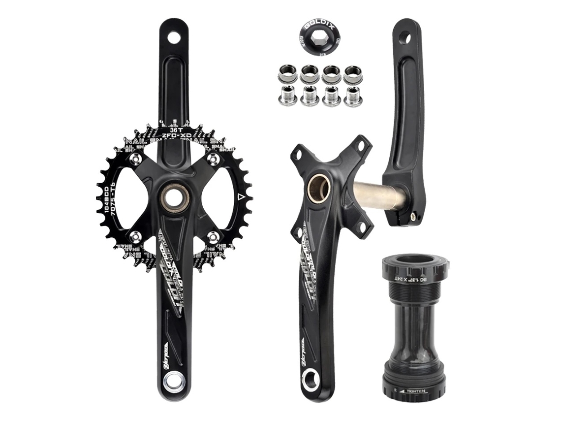Lurelia Pedivela De Bicicleta Para Mtb/btt Liga De Alumínio 170/175 Mm 175 Mm 104 Bcd 170 Mm 645 G Leve Dentes Largos/estreitos