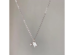 Colar com Forma de Personagem Feliz e Adorável de Bolinho de Gengibre, em Prata 925, para Presentear Amigos e Amigas MDUG (prata Branco dourado)