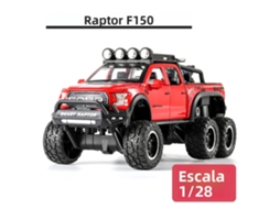 (vermelho) Miniatura De Carro Em Escala 1/28 Da Picape F150 Raptor, Brinquedo De Liga Metálica Com Cubo De Roda Grande