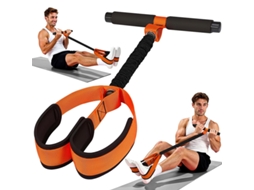 Faixa de Resistência com Pedal Látex Espuma Resistente para Treino de Força e Abdominais AQUAFORGE