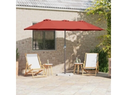 Vidaxl Guarda-sol De Jardim 370 X 197 X 239 Cm Poliéster E Alumínio