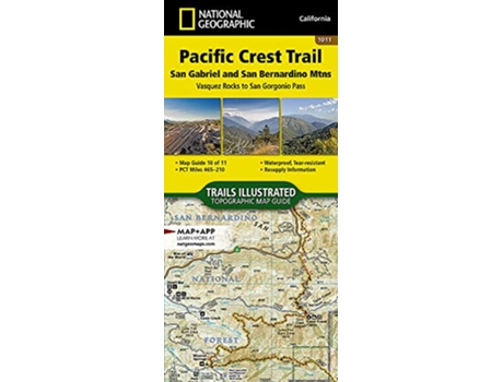 Livro Pacific Crest Trail San Gabriel And San Bernardino Mountains Map vasquez Rocks To San Gorgonio Pass de National Geographic Maps (Inglês)