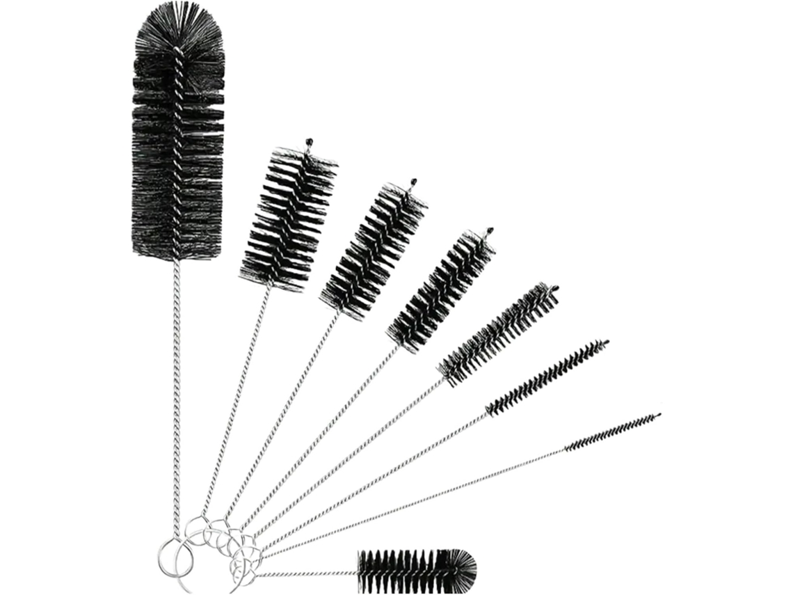 Conjunto De 8 Escovas Limpeza Com Cerdas Nylon Para Mamadeiras E Bicos Mamadeira