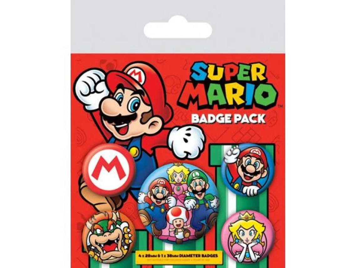 Conjunto de Pins PYRAMID Super Mario Badge Pack