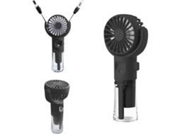 Ventilador com Névoa MDUG, recarregável, 4 velocidades, resfriamento, USB