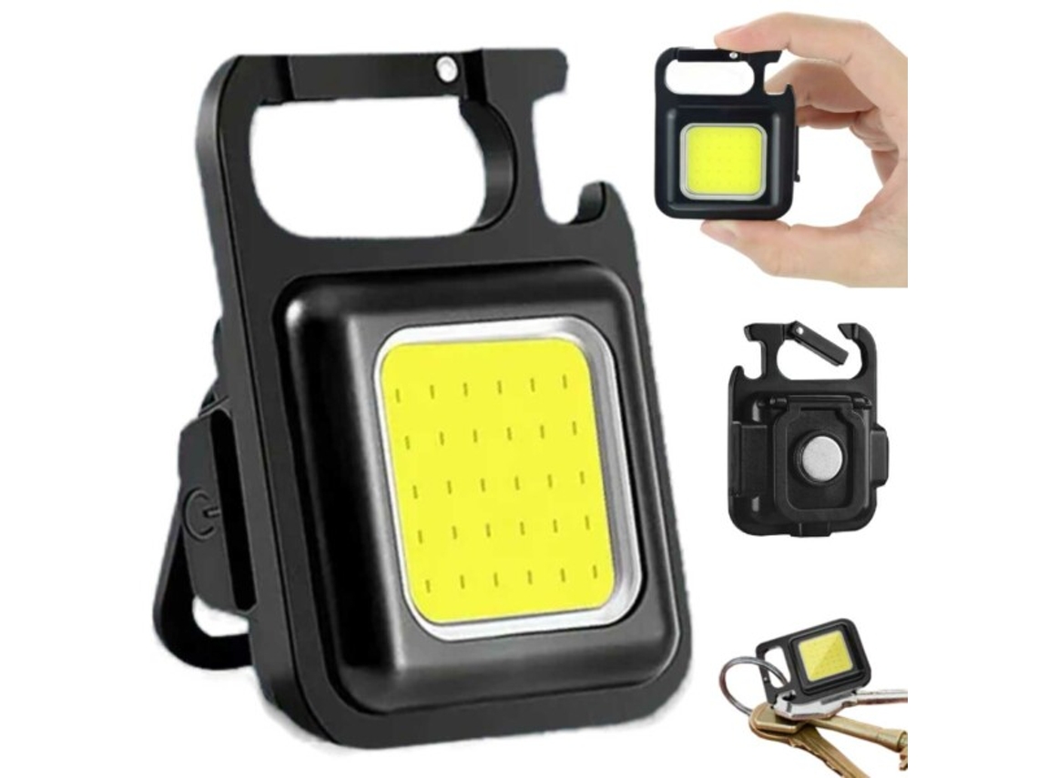 Lanterna Led Chaveiro Mosquetão De Sobrevivência Preto Aquaforge