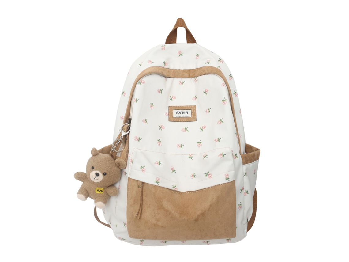 Mochila De Ombro Com Grande Capacidade - Cáqui
