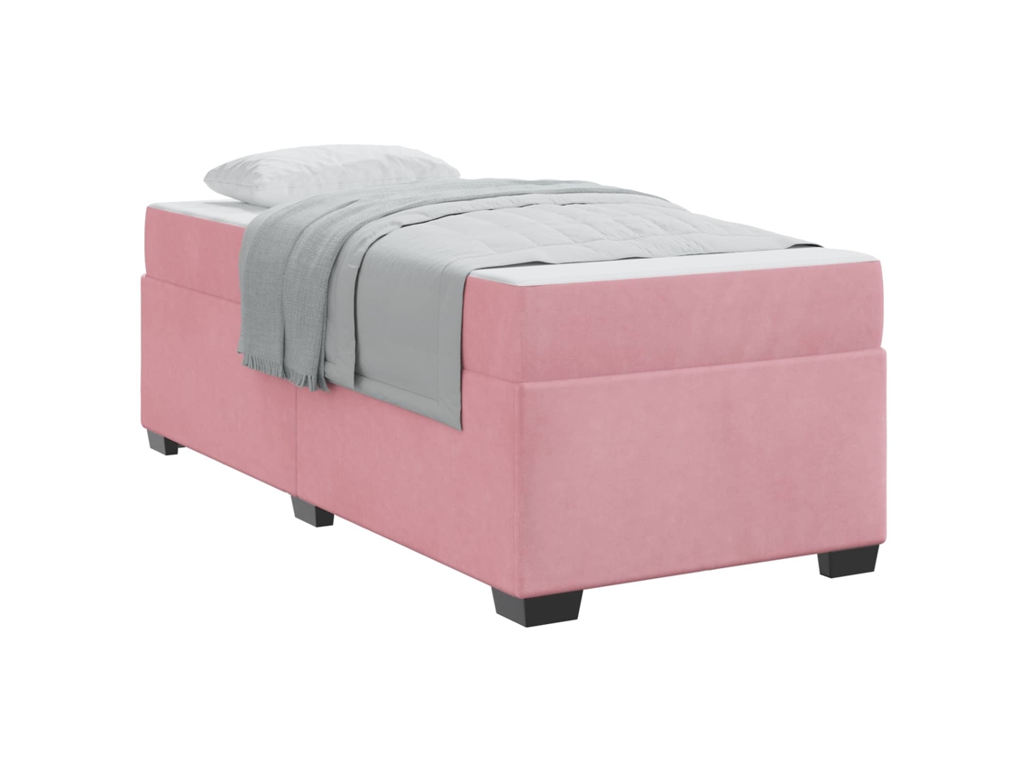 Estrutura da Cama com Colchão Rosa 90 X 200 Cm Tecido MAISON EXCLUSIVE