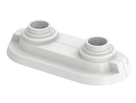 Colar Roseta Duplo Branco para Cobrir Orifícios de Tubo, Esconder Lacunas Universal 14-20mm
