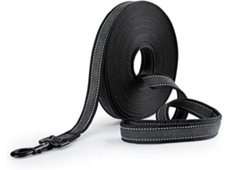 Trela para Cães, com Design em Borracha Antiderrapante e Faixas Refletoras, Exercício de Treinamento, 10 M X 2,5 Cm, Ergonômico, Uso Diário STELASPLEN
