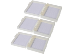 Conjunto De 3 Lâminas De Laboratório Em Abs Branco Leve E De Grande Capacidade