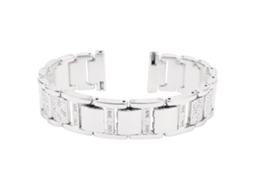 Cinto De Relógio Inteligente Brilhante 22mm Para Samsung Gear S3/gear2 R380/neo R381/live R382 Prata