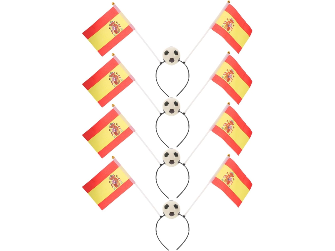 Conjunto de 4 Faixas de Cabelo com Tema de Futebol CHABERLU